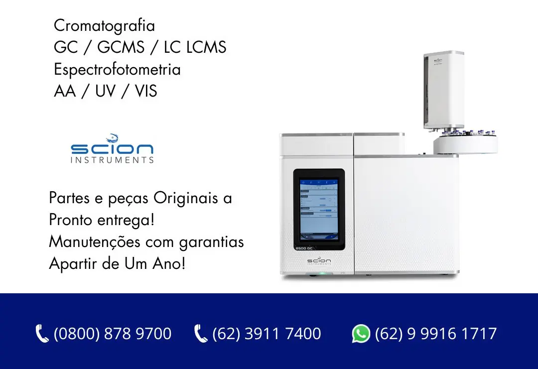 MANUTENÇÃO CROMATOGRAFIA E ESPECTROFOTOMETRIA SCION INSTRUMENTS GOIÁS