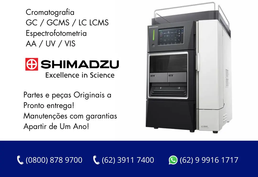 MANUTENÇÃO DE CROMATOGRAFIA E ESPECTROFOTOMETRIA SHIMADZU GOIANIA